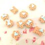 NOVITA  - fimo - 2  BISCOTTINI kawaii - per collane orecchini braccialetti con decori CELESTI 