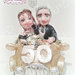 Cake topper anniversario di matrimonio “Coppia d’oro – vers. 2” (personalizzabile)