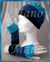 Set Cappello e Scaldamani - azzurro blu