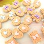 NOVITA  LOTTO STOCK  - fimo - 6  BISCOTTINI kawaii - per collane orecchini braccialetti Forma a CUORE e CLASSICA