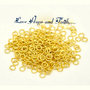 LOTTO 100 anellini aperti color oro (4x0,7mm) (cod.00558)