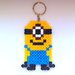 Portachiavi in hama beads con Minion di Cattivissimo me, fatto a mano