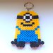 Portachiavi in hama beads con Minion di Cattivissimo me, fatto a mano