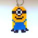 Portachiavi in hama beads con Minion di Cattivissimo me, fatto a mano