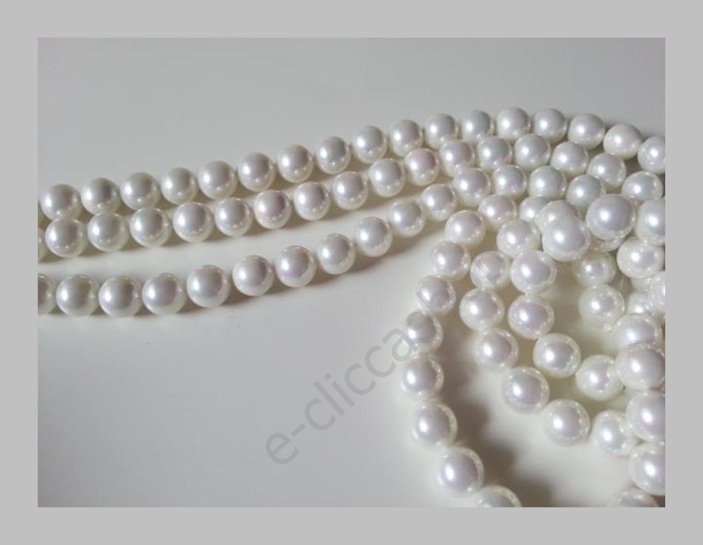 40 Perline In Madreperla Bianca 10mm Per Creare Gioielli, Collane E Bracciali Fai Da Te – Perlinshop P140
