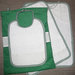 Set asilo 4 pezzi da ricamare tovaglietta bavaglino asciugamani sacca verde