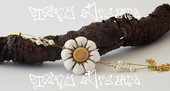 Bracciale/bracelet -Flower Bianco/Oro - T03