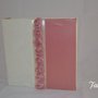 Album foto artigianale rosa e beige con rose