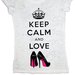 Maglia donna keep calm and love shoes