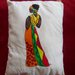 cuscino dipinto "donna africana"