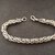 Bracciale chainmail micro bizantina argentato