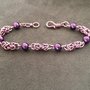 Bracciale chainmail micro bizantina lilla viola