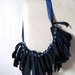 .Collana ombre blu  - Blue shadows necklace - stretch fabric -