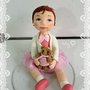 Cake topper bimba conpleanno, battesimo