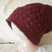 Cappello lana rosso Bordeaux uncinetto