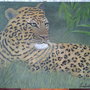 Quadro Leopardo dipinto a mano