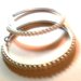 Orecchini "Pearl loops" cerchi color argento con perline bianche