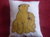 cuscino dipinto "orso"