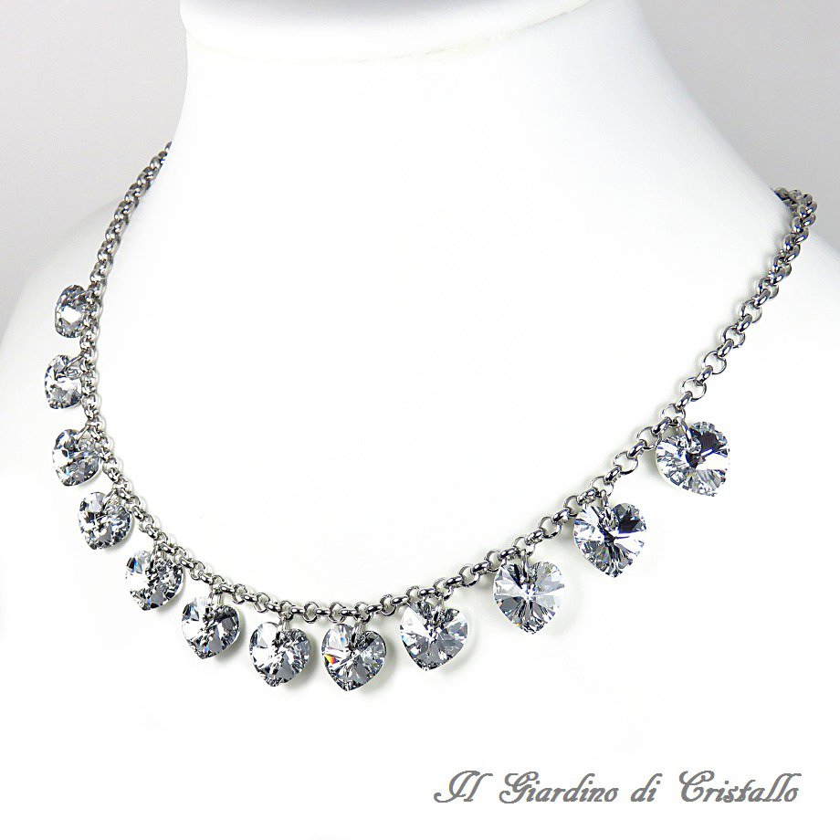 Collana Argento Sterling Cuore Collana E Orecchini Cuore Yumilok - Foto 5