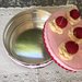 scatola torta con panna e ciliegie, decorata e rivestita in feltro