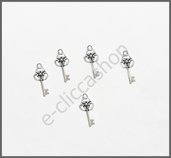 Charms ciondolo chiave, old style 5 pz