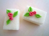 zollette di zucchero decorati in pasta di zucchero