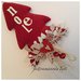 Albero natalizio in velluto rosso con la scritta noel in feltro
