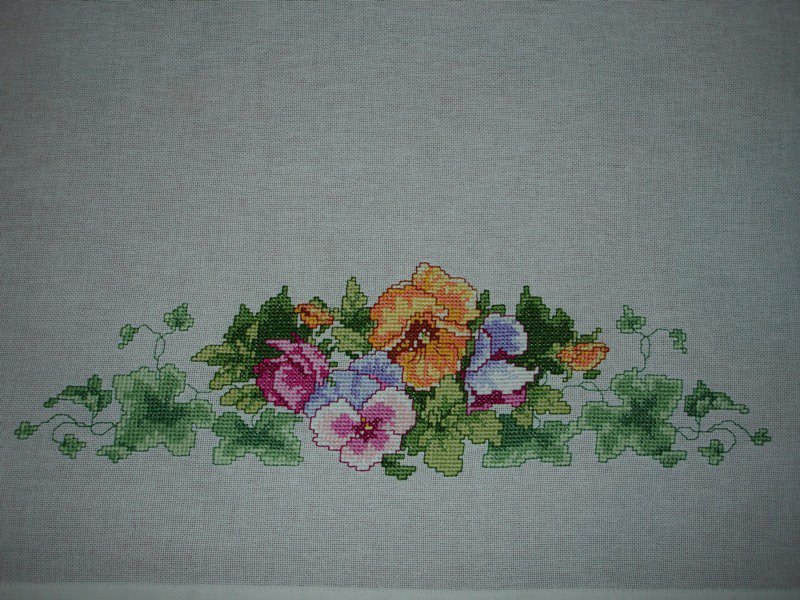 Kit Punto Croce VERVACO Centrotavola Uccellino E Viole – Fai Da Te, 40x100 Cm