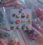 130 Fettine di Polymer clay Canes - GELATI ED ALTRI DOLCETTI 