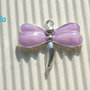 1 charm libellula  smalto Lilla 