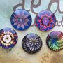 Lotto 5 cabochon fantasia mandala mod.016