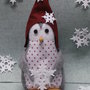 Pinguino  con fiocco di neve in pannolenci 