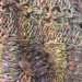Poncho in lana colore foglie d'autunno