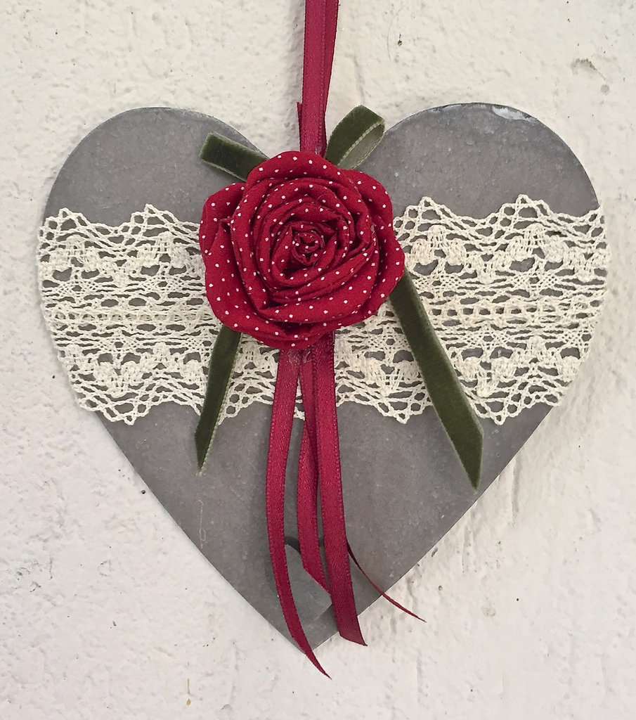 Cuore In Legno Laccato Rosso 10 Cm | Compensato Di Betulla Taglio Laser, Fai Da Te, Decorazione