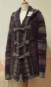 Montgomery in lana con trecce fatto a mano