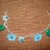 Bracciale con foglie in fimo e fiori