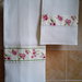 Set asciugamani "fiori" rosa