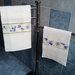 Set asciugamani "fiori" azzurro