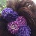 cerchietto per capelli con fiori sul viola