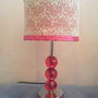 Lampada stile moderno decorato con pizzi