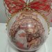 PALLA DI NATALE DECORATA CON TECNICA DECOUPAGE