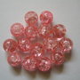 15pz Perle vetro rosa