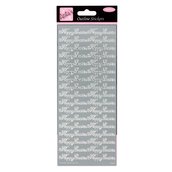 Outline Stickers - Happy Easter Silver