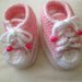 Scarpe da ginnastica neonata bianche e rosa 