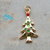 1 charm albero di natale in metallo dorato 