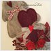 Albero in lana cotta tinta naturale con cuore bordò e rose rosse