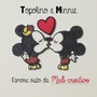 3 Calamite Topolino e Minnie innamorati in gomma crepla