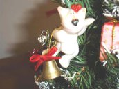 NOVITA - JUST XMAS - Ciondolo BULL TERRIER natalizio da appendere - idea regalo - fimo 
