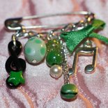 Spilla dell'amore con cuori e chiavi in argento tibetano - Gioielli