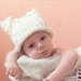 cappellino rosso per neonato fatto a mano con lana biologica Orsetto